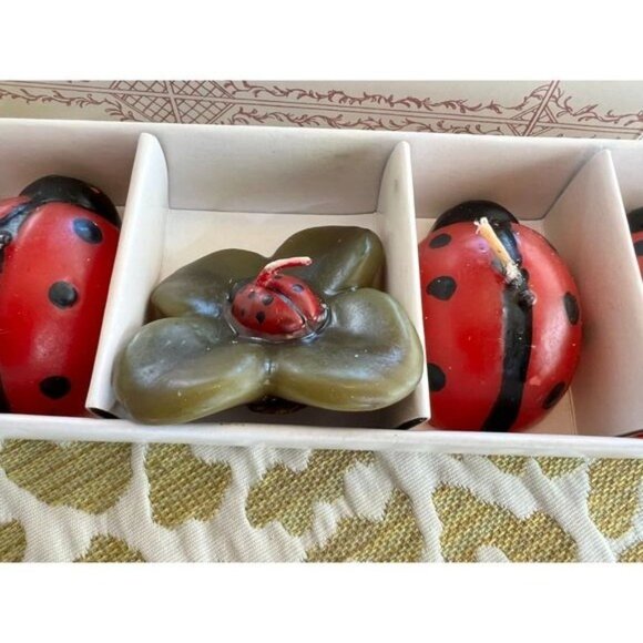 New Ladybug Floating Candles Set Of 5 Good Luck Gift & Decor Colorful Bath Time! - Picture 7 of 10
